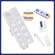Load image into Gallery viewer, Paint by Numbers Front Door Hanging Banners - Star and Stripes Festoon