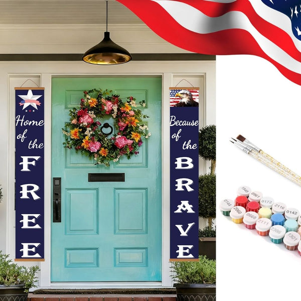 Paint by Numbers Front Door Hanging Banners - Liberty Festoon Figured'Art
