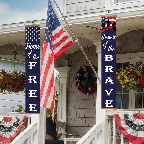 Paint by Numbers Front Door Hanging Banners - Patriot Festoon