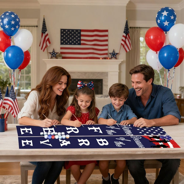 Paint by Numbers Front Door Hanging Banners - Patriot Festoon