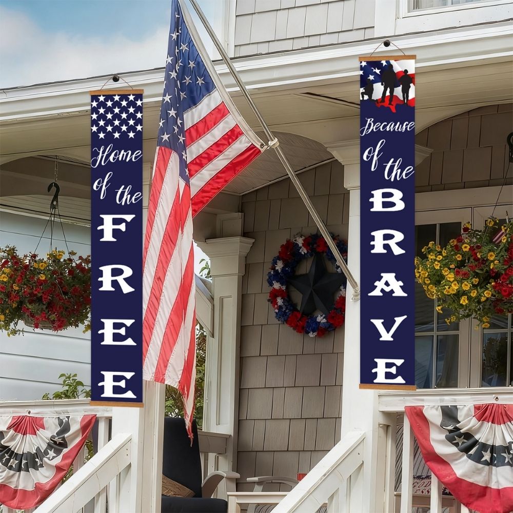 Paint by Numbers Front Door Hanging Banners - Freedom Flags