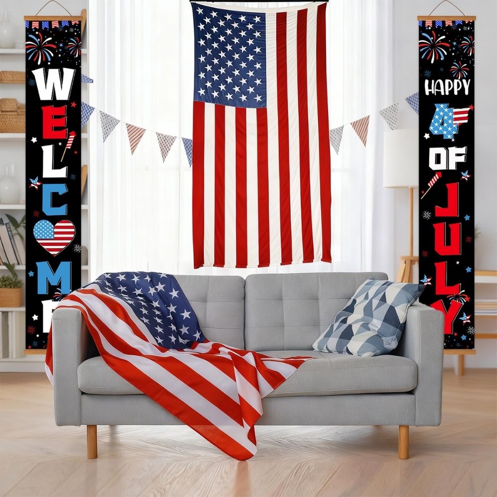 Paint by Numbers Front Door Hanging Banners - Independence Streamers