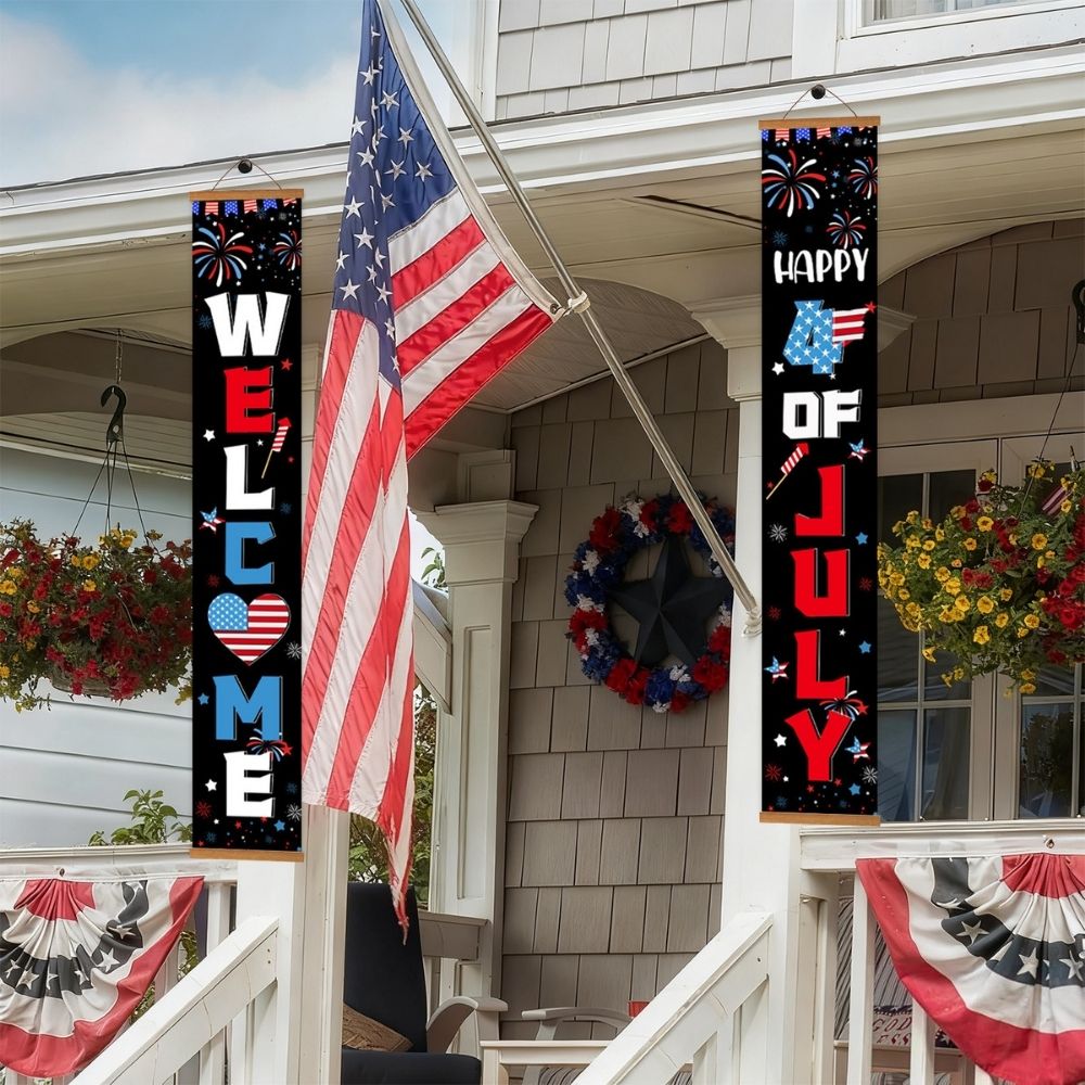 Paint by Numbers Front Door Hanging Banners - Independence Streamers