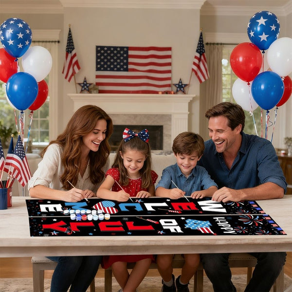 Paint by Numbers Front Door Hanging Banners - Independence Streamers