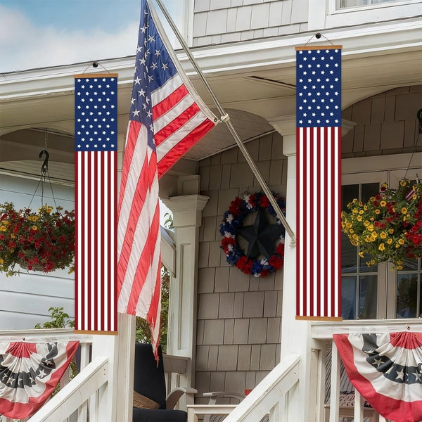Paint by Numbers Front Door Hanging Banners - Stars & Stripes