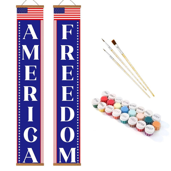 Paint by Numbers Front Door Hanging Banners - Yankee Pennants