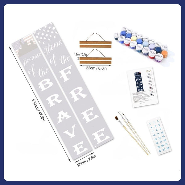 Paint by Numbers Front Door Hanging Banners - Yankee Pennants