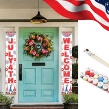 Load image into Gallery viewer, Paint by Numbers Front Door Hanging Banners - Freedom Bunting Figured'Art