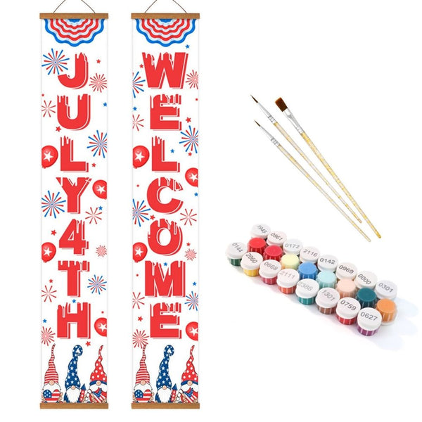 Paint by Numbers Front Door Hanging Banners - Freedom Bunting