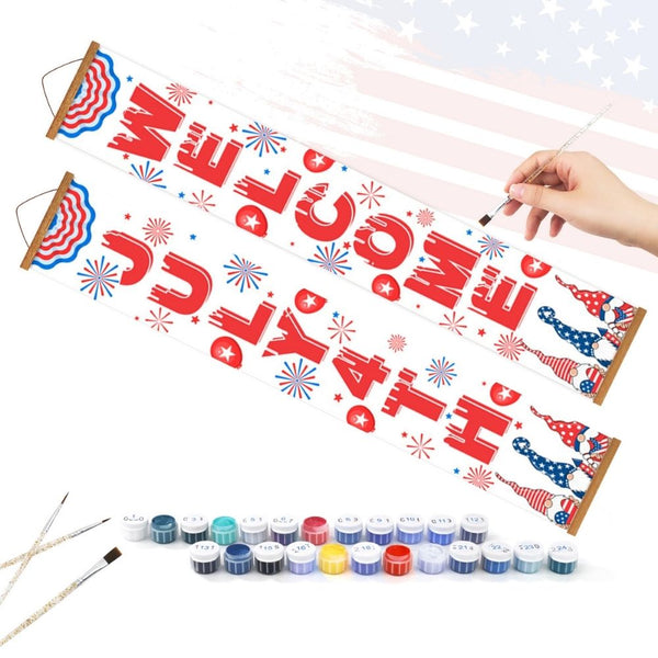 Paint by Numbers Front Door Hanging Banners - Freedom Bunting