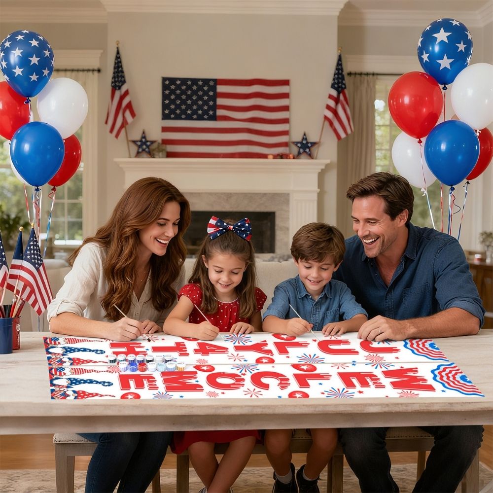 Paint by Numbers Front Door Hanging Banners - Freedom Bunting