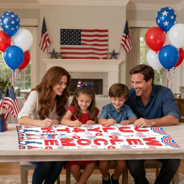 Paint by Numbers Front Door Hanging Banners - Freedom Bunting