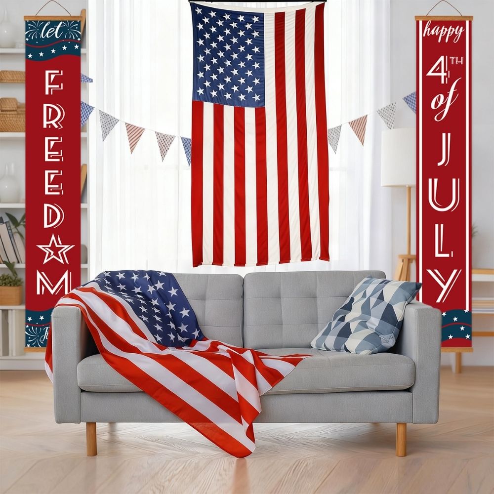 Paint by Numbers Front Door Hanging Banners - Patriotic Garland