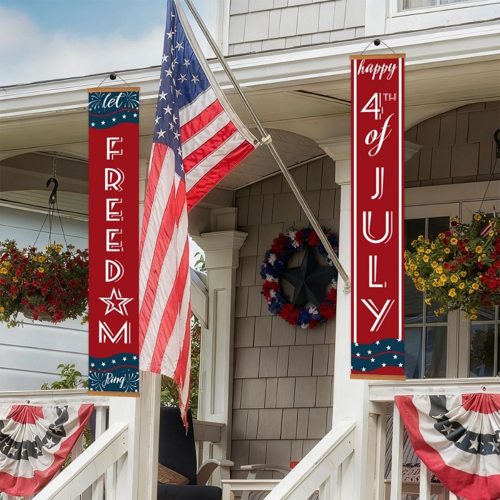 Paint by Numbers Front Door Hanging Banners - Patriotic Garland