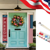 Paint by Numbers Front Door Hanging Banners - Stars Garland Figured'Art