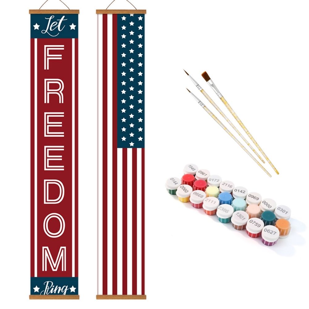 Paint by Numbers Front Door Hanging Banners - Stars Garland