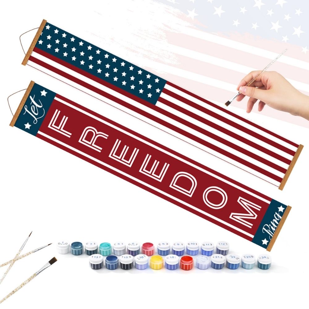 Paint by Numbers Front Door Hanging Banners - Stars Garland