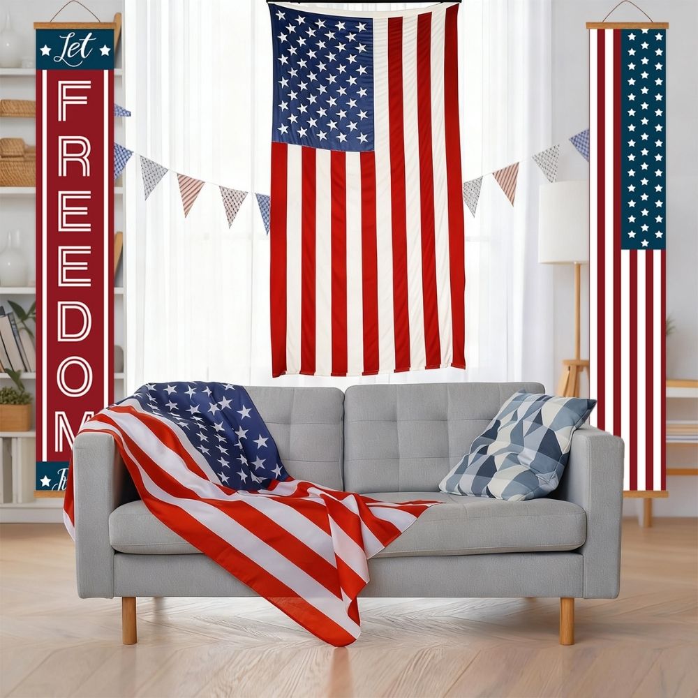 Paint by Numbers Front Door Hanging Banners - Stars Garland