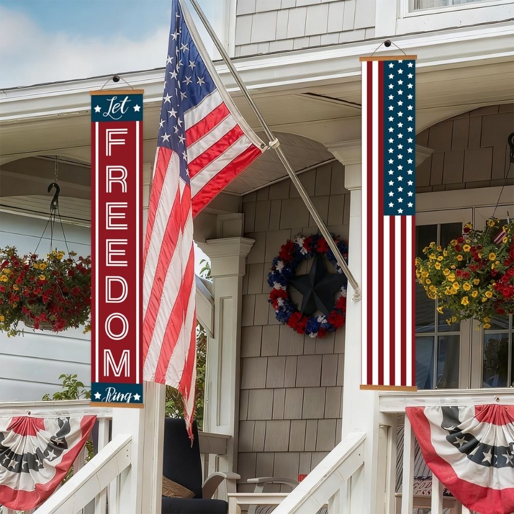 Paint by Numbers Front Door Hanging Banners - Stars Garland