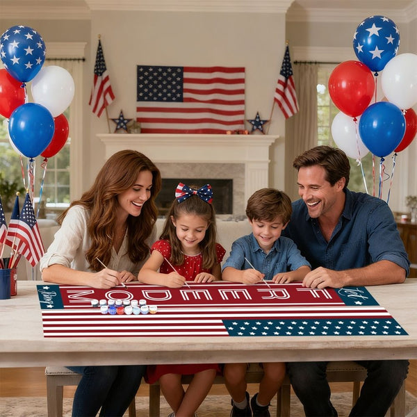 Paint by Numbers Front Door Hanging Banners - Stars Garland