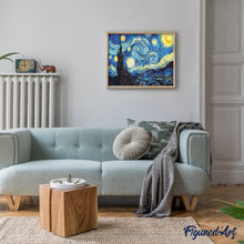 Load image into Gallery viewer, Diamond Painting Kit with Frame Back View - Starry Night