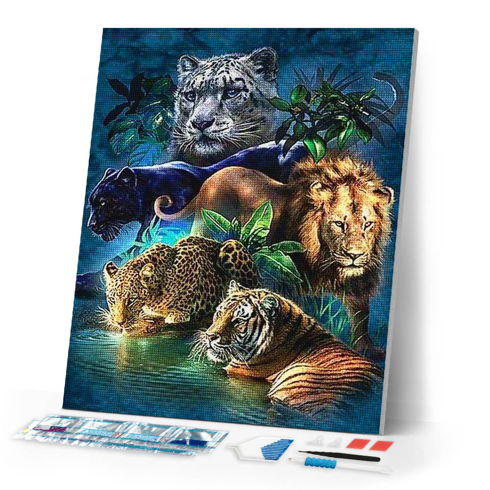 Diamond Painting | Diamond Painting - Animals of the Jungle | animals Diamond Painting Animals | FiguredArt