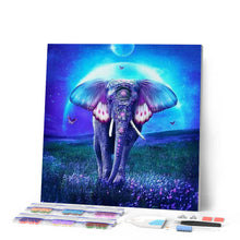 Load image into Gallery viewer, Diamond Painting - Elephant and Full Moon