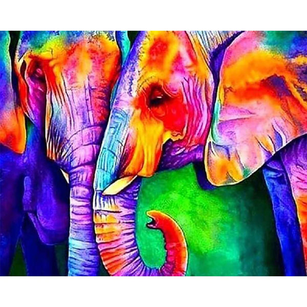 Diamond Painting - Elephant Couple