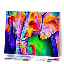 Load image into Gallery viewer, Diamond Painting - Elephant Couple