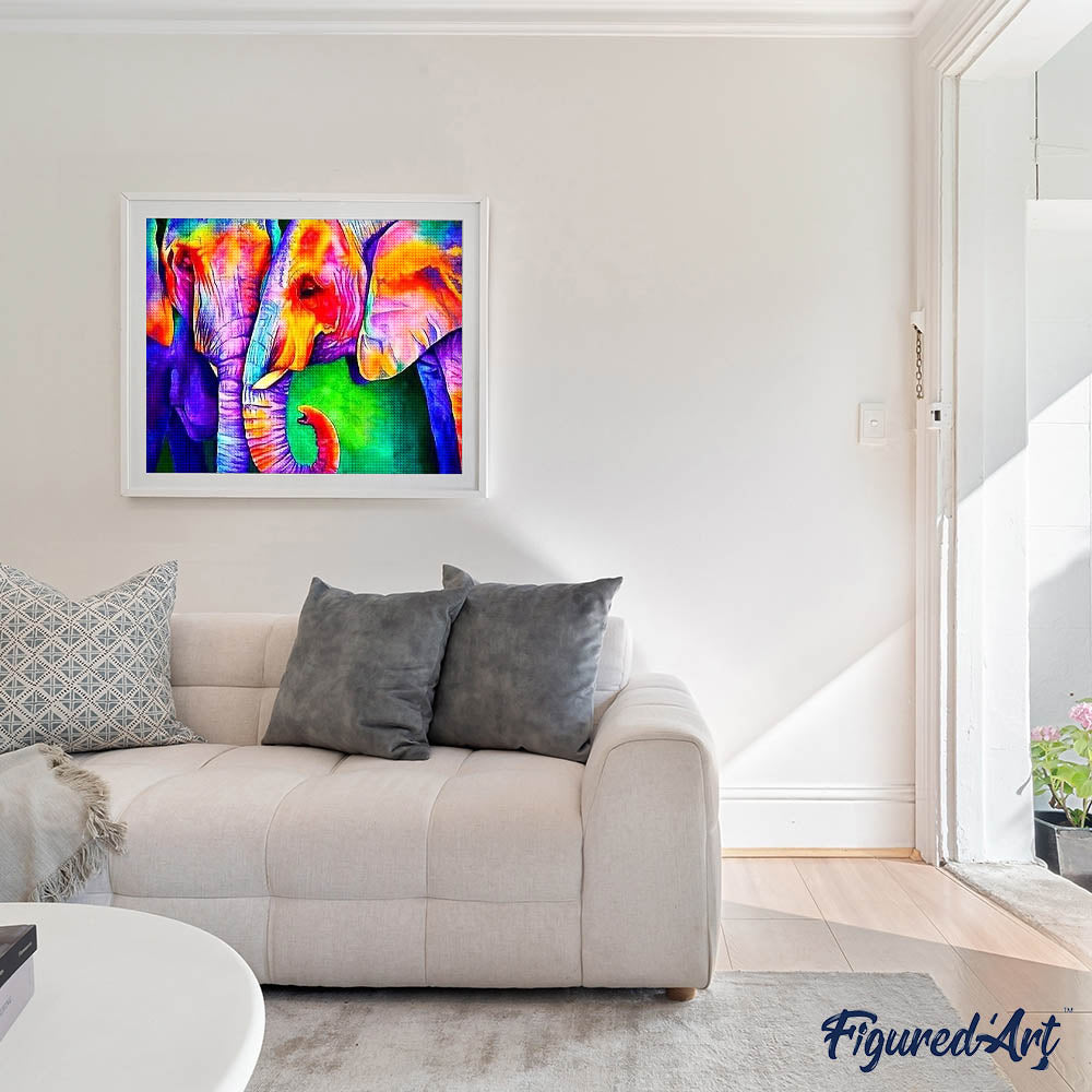 Diamond Painting - Elephant Couple