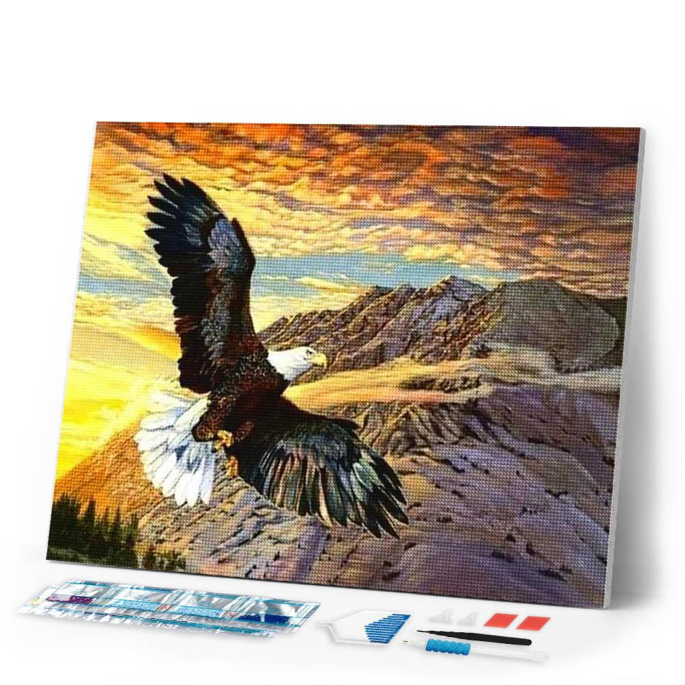 Diamond Painting | Diamond Painting - Flight of the Eagle | animals Diamond Painting Animals eagles | FiguredArt