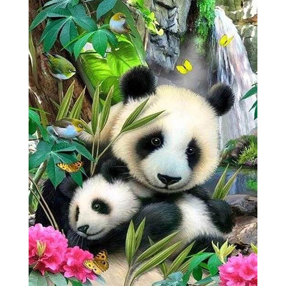 Diamond Painting - Family of Pandas