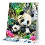 Diamond Painting | Diamond Painting - Family of Pandas | animals Diamond Painting Animals pandas | FiguredArt