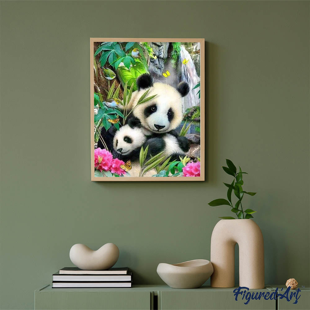Diamond Painting - Family of Pandas