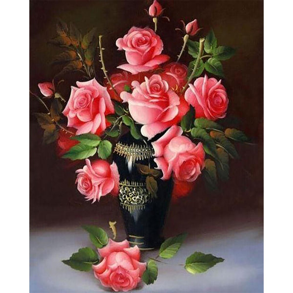 Diamond Painting - Rose Vase