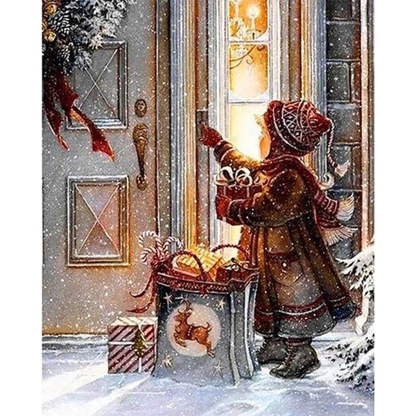 Diamond Painting - Girl on Christmas night