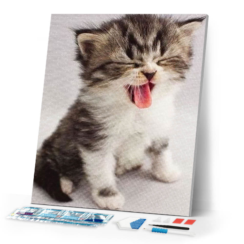 Diamond Painting | Diamond Painting - Cute Kitten | animals cats Diamond Painting Animals | FiguredArt