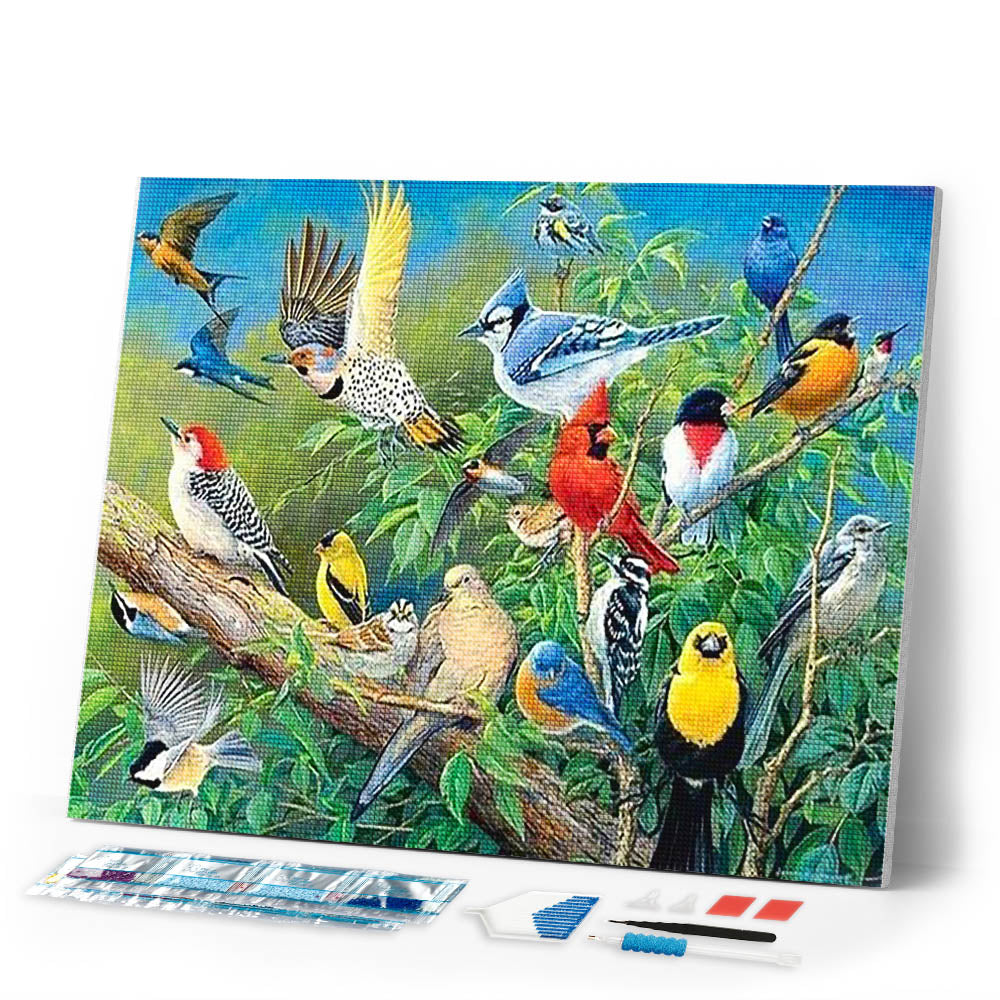Diamond Painting | Diamond Painting - Tropical Birds | animals birds Diamond Painting Animals | FiguredArt
