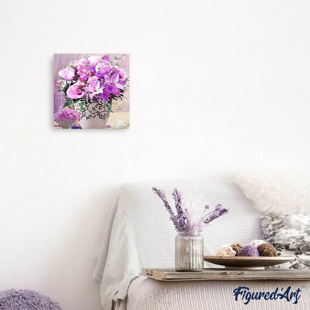 Diamond Painting - Purple Flowers