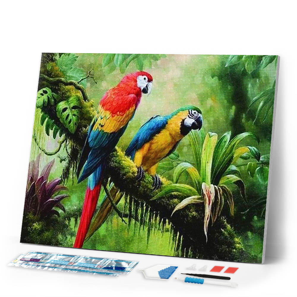 Diamond Painting | Diamond Painting - The Parrots | animals birds Diamond Painting Animals parrots | FiguredArt