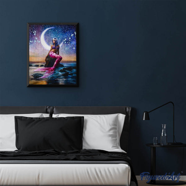 Diamond Painting - Mermaid and Crescent Moon