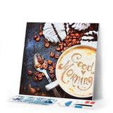 Diamond Painting | Diamond Painting - Good Morning Coffee | Diamond Painting kitchen kitchen | FiguredArt