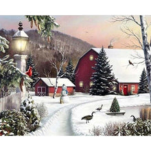 Load image into Gallery viewer, Diamond Painting - Snowy Farm
