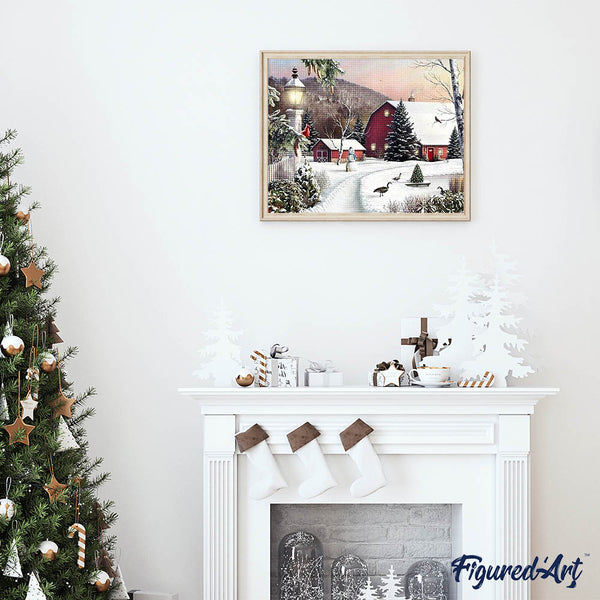 Diamond Painting - Snowy Farm