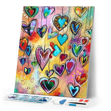 Diamond Painting | Diamond Painting - Hearts | Diamond Painting Romance romance | FiguredArt