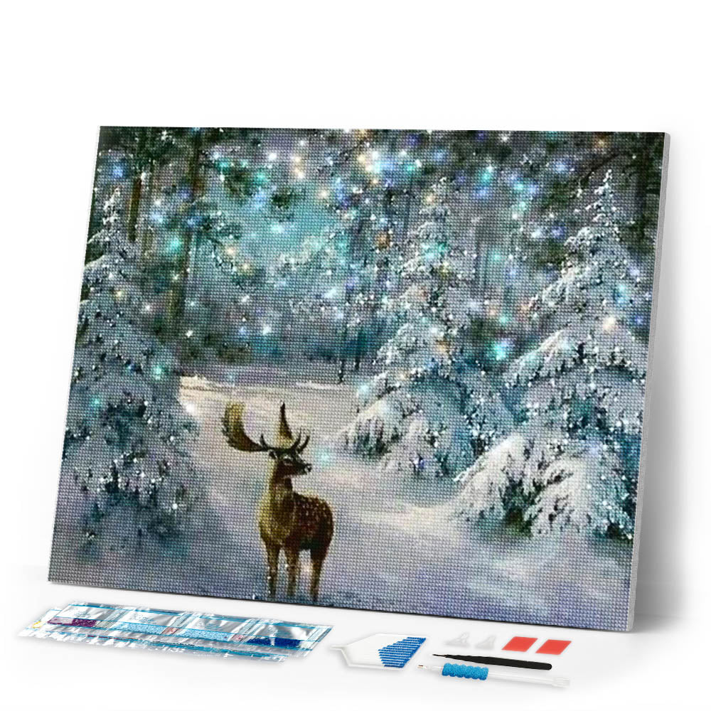 Diamond Painting | Diamond Painting - Deer in Winter | animals Diamond Painting Animals Diamond Painting Landscapes landscapes winter |