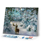 Diamond Painting | Diamond Painting - Deer in Winter | animals Diamond Painting Animals Diamond Painting Landscapes landscapes winter |