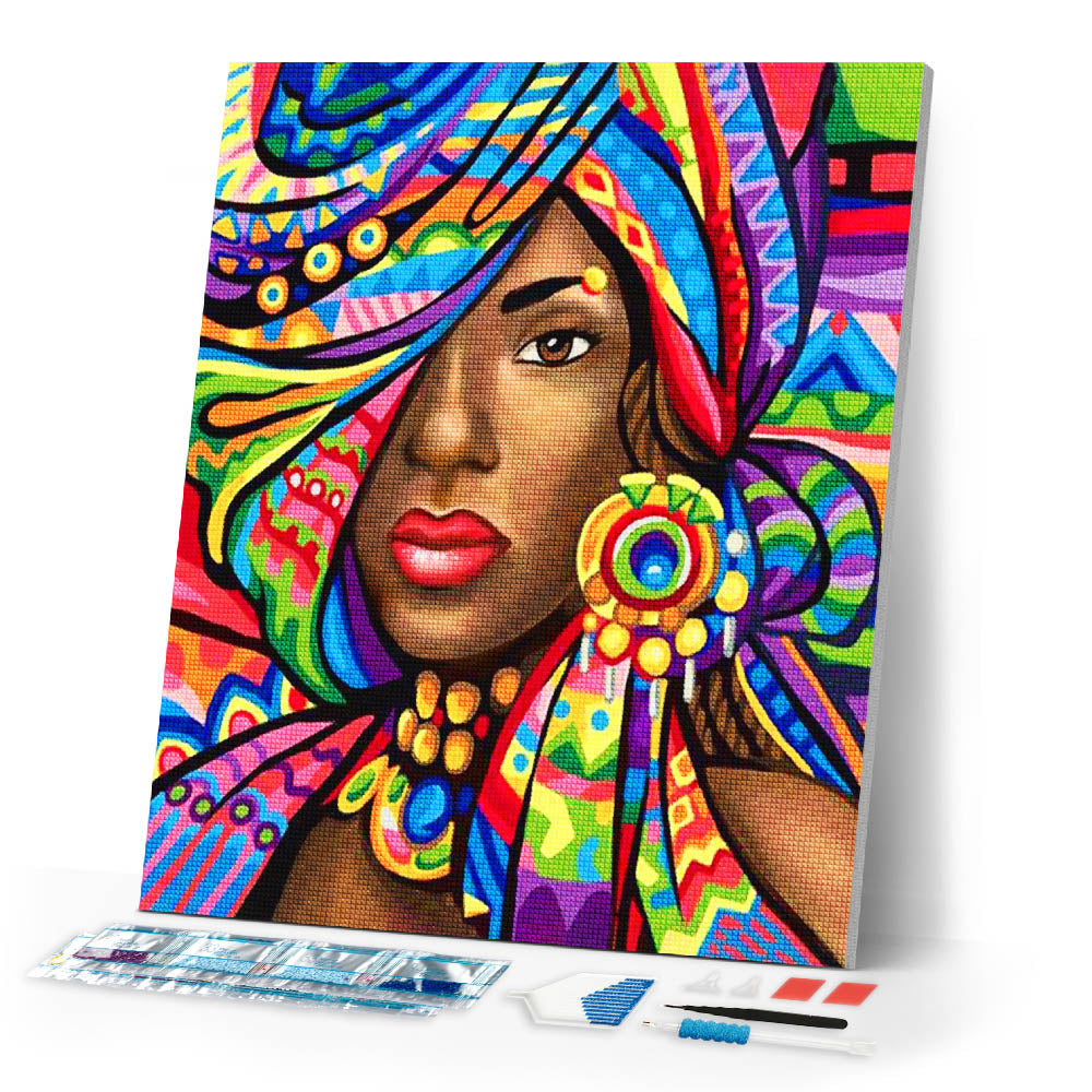 Diamond Painting | Diamond Painting - Exotic Woman | Diamond Painting Discover the World discover the world | FiguredArt