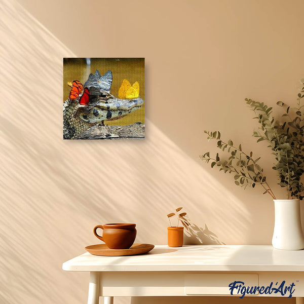 Diamond Painting - Crocodile and Butterflies