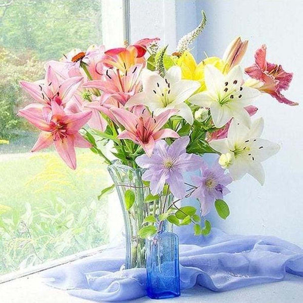 Diamond Painting - Vase of Fresh Flowers